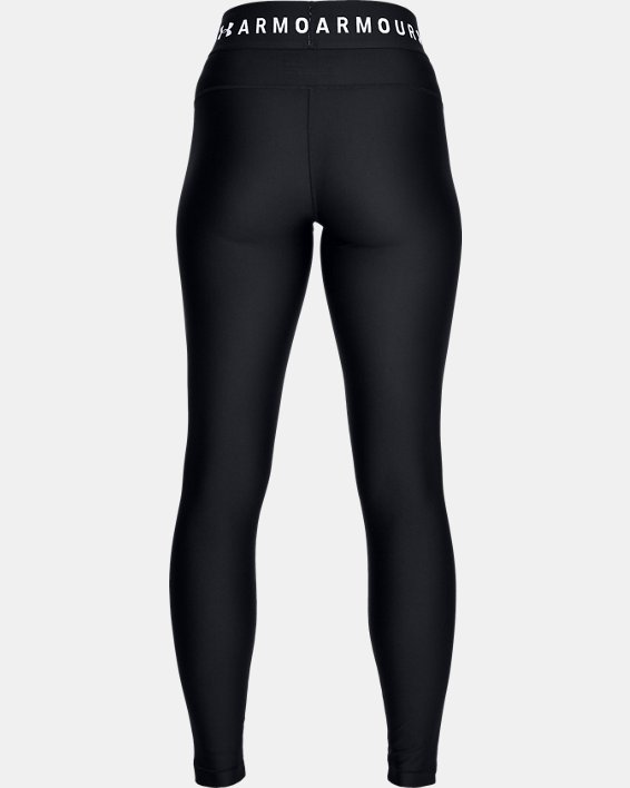 Women's HeatGear® Armour Branded WB Full-Length Leggings, Black, pdpMainDesktop image number 6